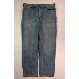 True Nation Mens Loose Fit Jeans 40x34 Medium Wash Blue Denim 100% Cotton